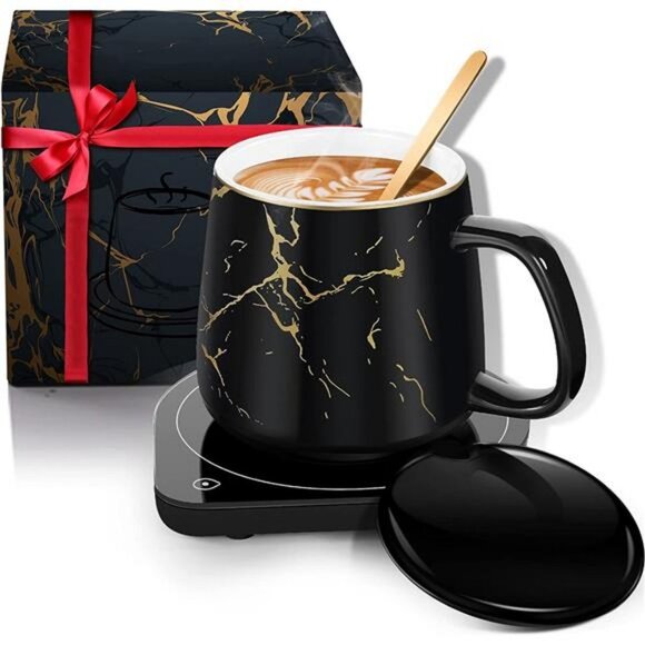 Coffee Warmer for Desk Auto Shut Off, Coffee Cup Warmer with 2 Temp Settings - Picture 1 of 7